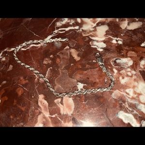 3/$21Sterling silver rope bracelet great gift!